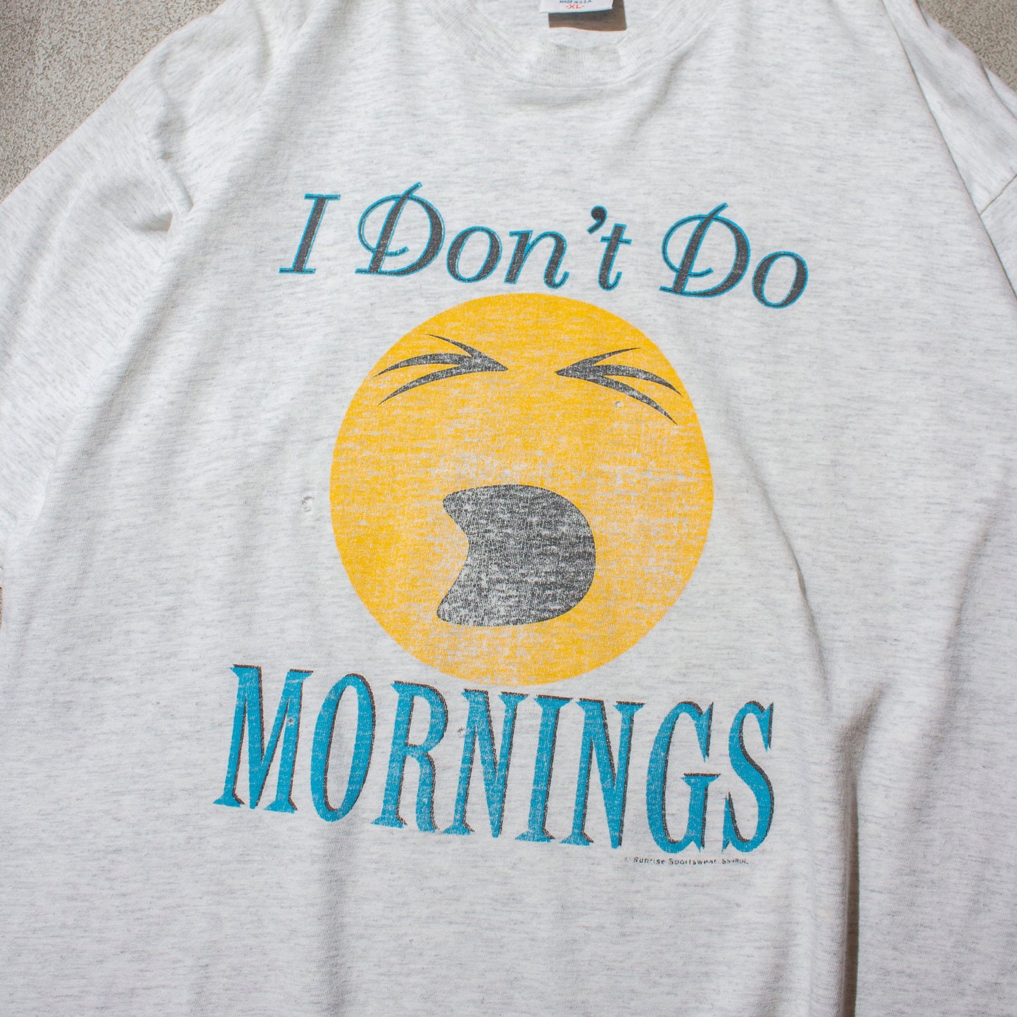 "I Don't Do Morning" T-shirt Made in U.S.A.【XL】