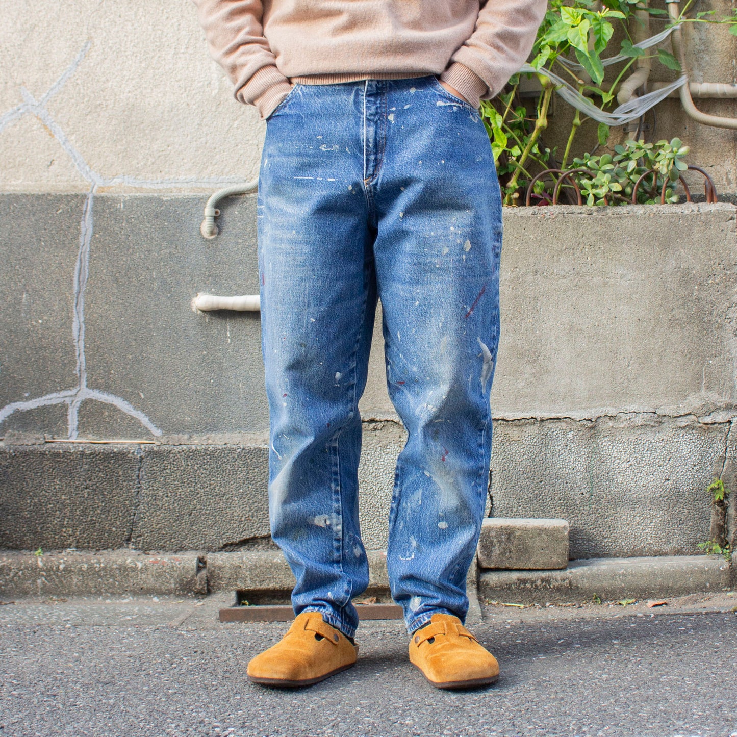 Painted Denim Pants Made in U.S.A.