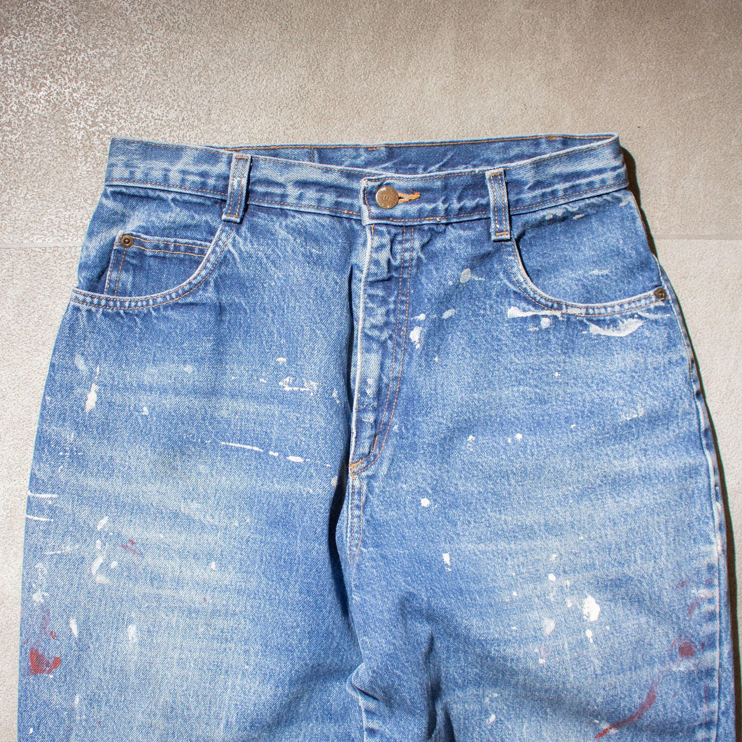 Painted Denim Pants Made in U.S.A.