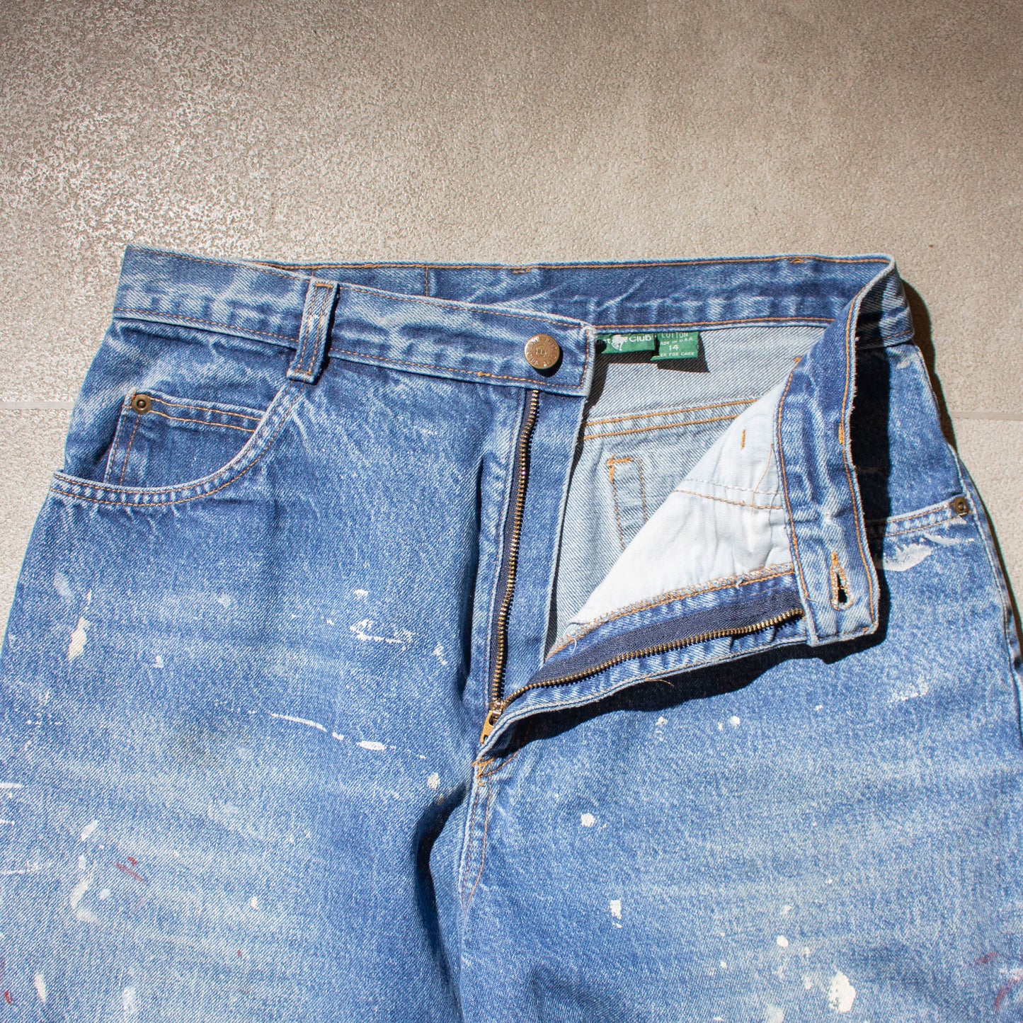 Painted Denim Pants Made in U.S.A.