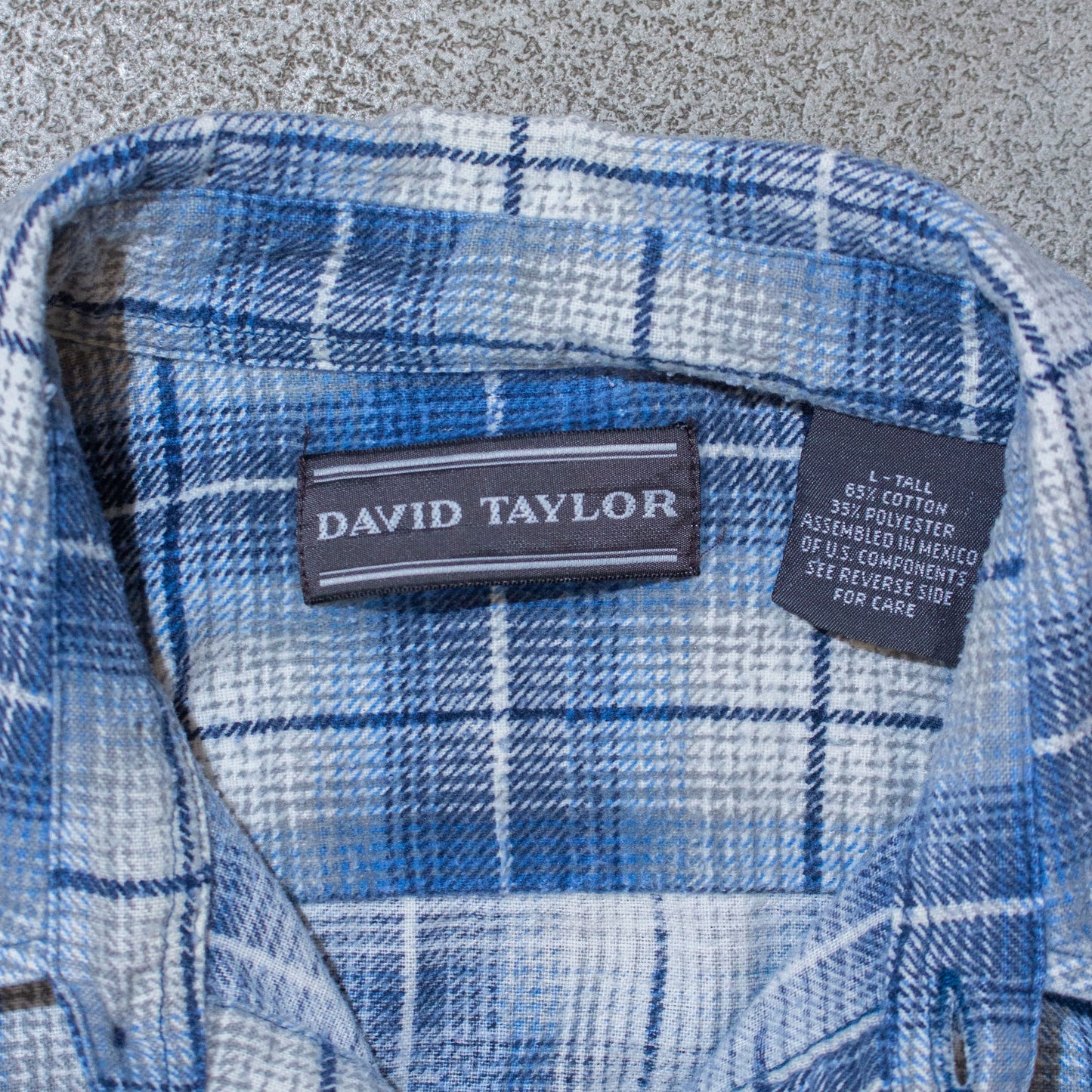 Printed Flannel Shirt Blue【L】