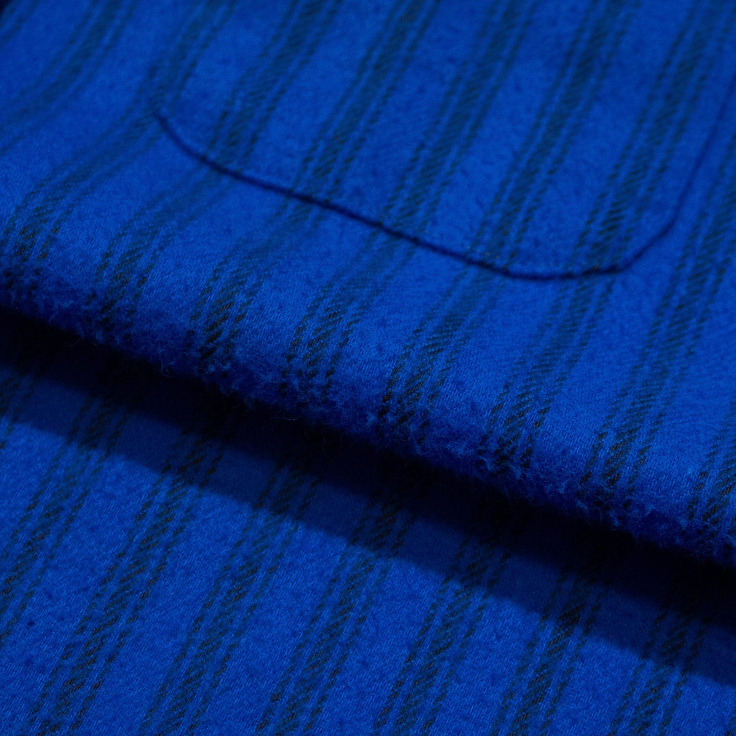 Flannel Stripe Shirt Blue U.S.A. 【L】