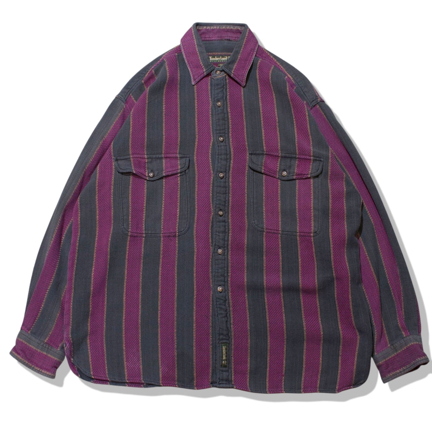 Flannel Stripe Shirt Purple【M】