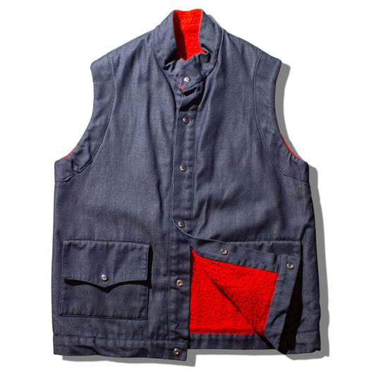 Boa Fleece Denim Vest