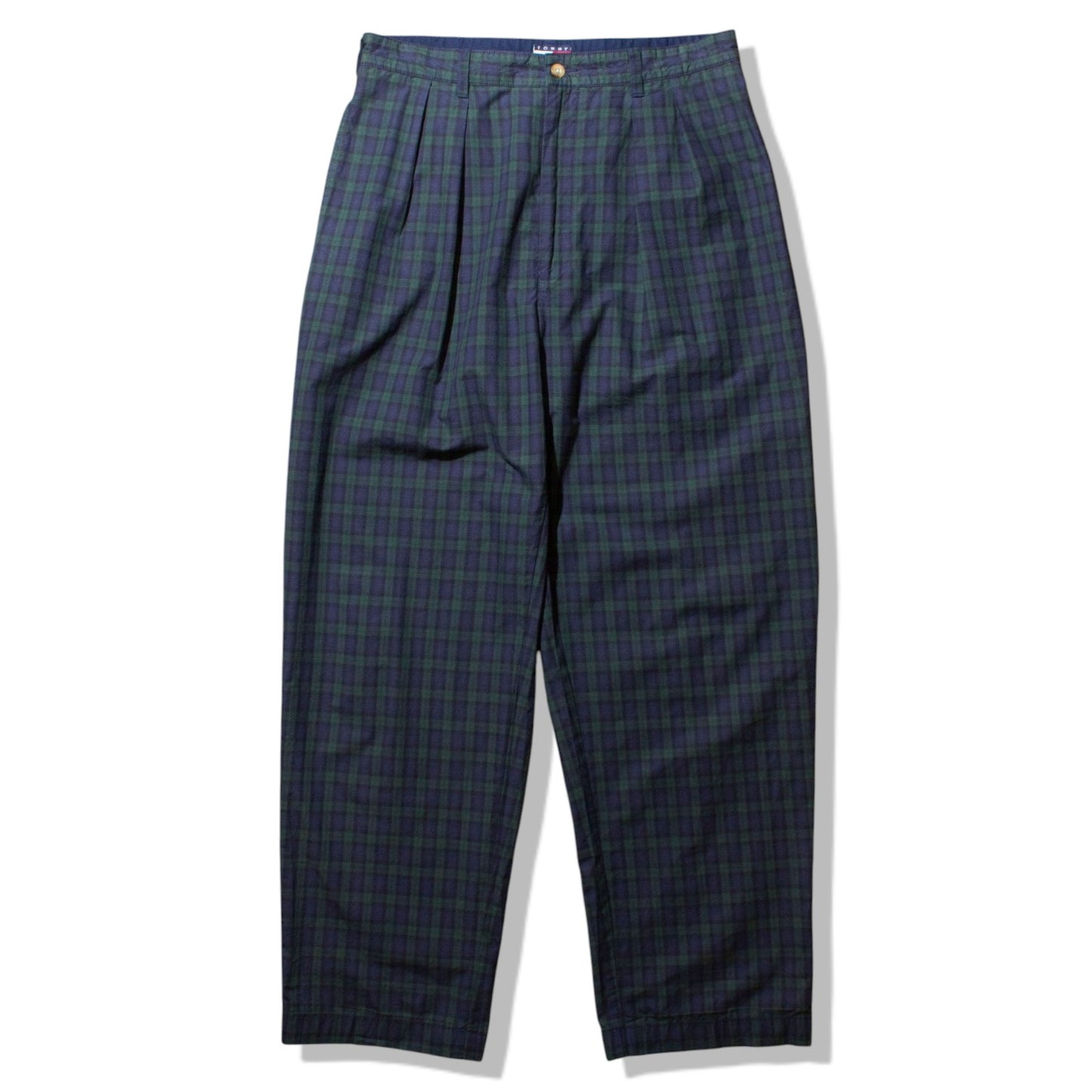 Cotton Check 2tuck Slacks【W33×L30】