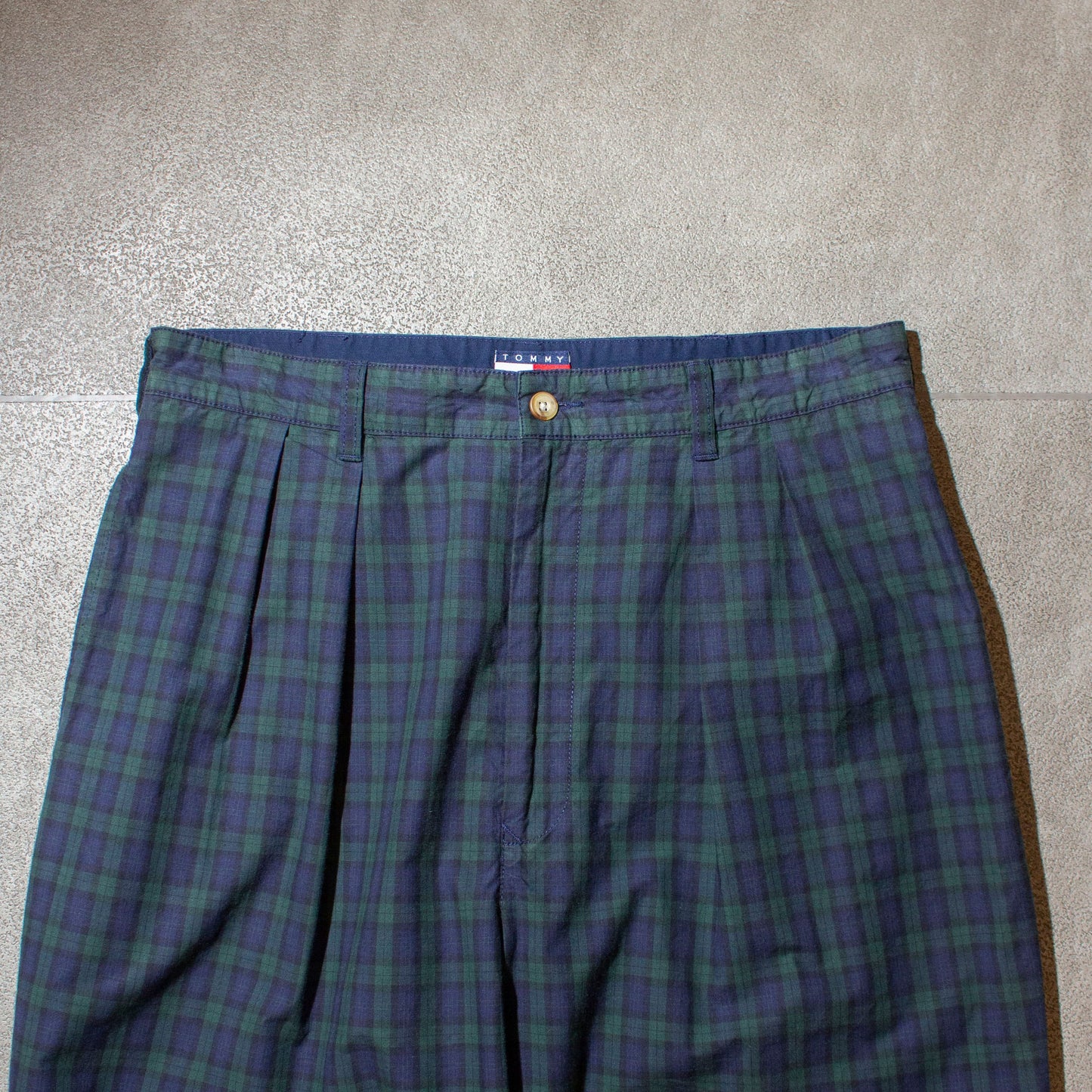 Cotton Check 2tuck Slacks【W33×L30】