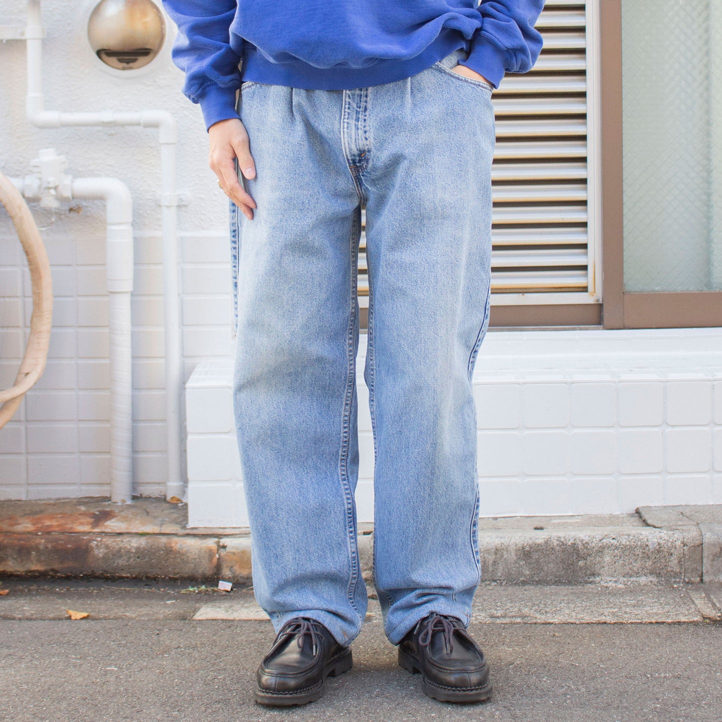 547 LOOSE FIT Pleated Denim Pants Made in U.S.A.