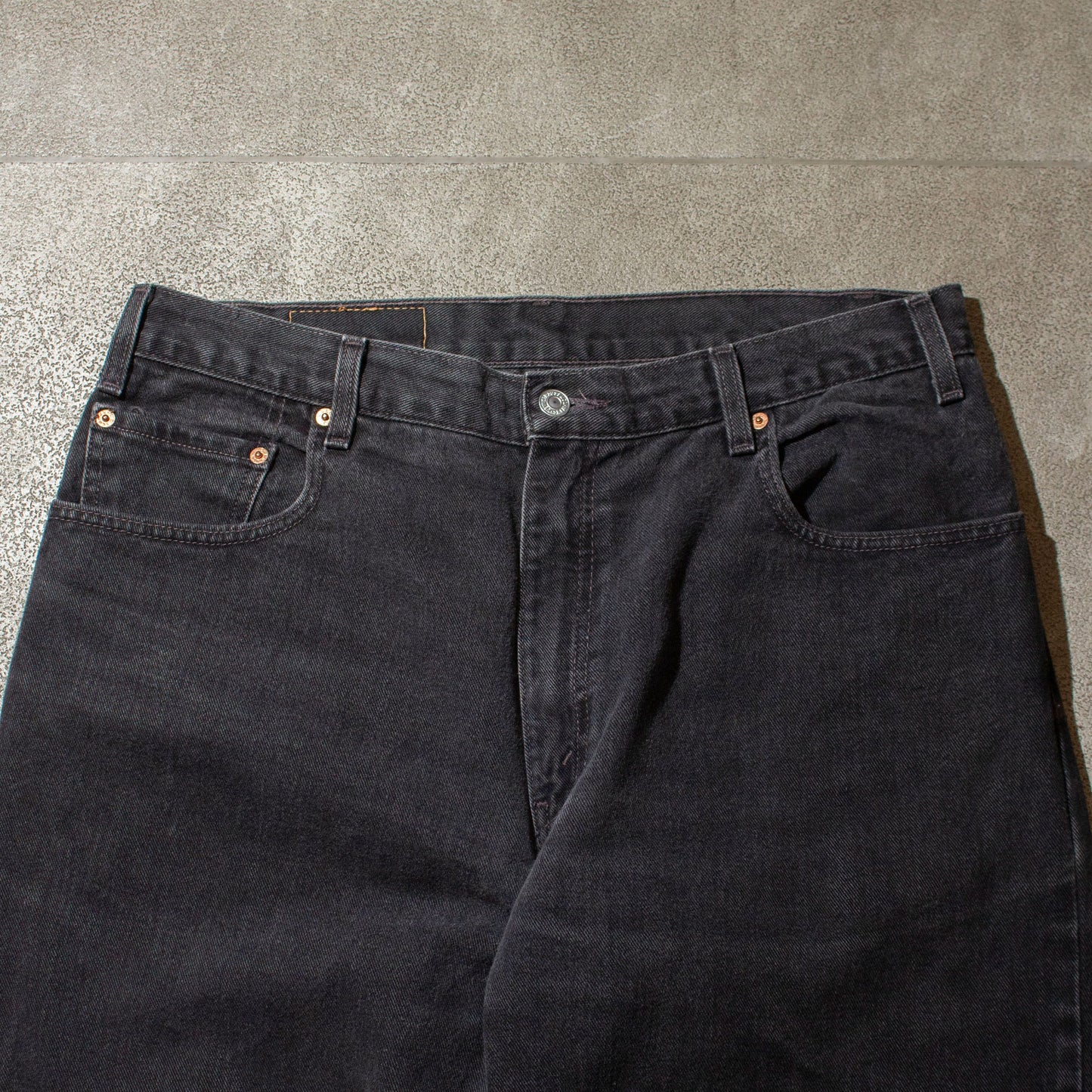 560 Relaxed Fit Black Denim Pants【W35×L29】