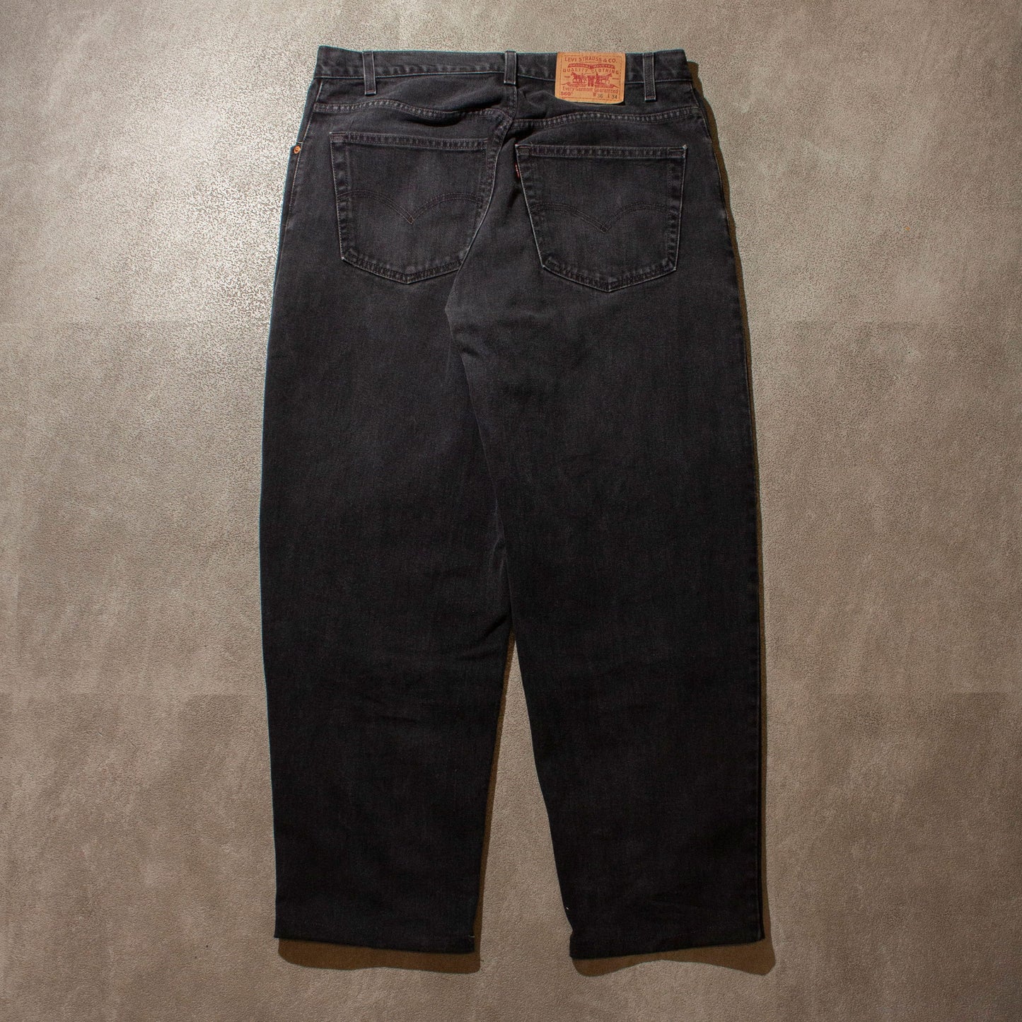 560 Relaxed Fit Black Denim Pants【W35×L29】