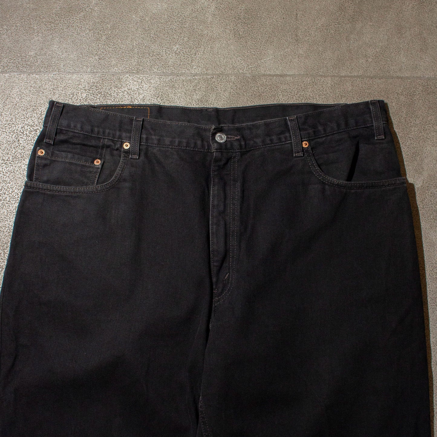 560 Relaxed Fit Black Denim Pants【W40×L30】