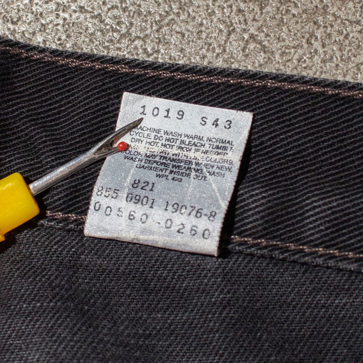 560 Relaxed Fit Black Denim Pants【W40×L30】
