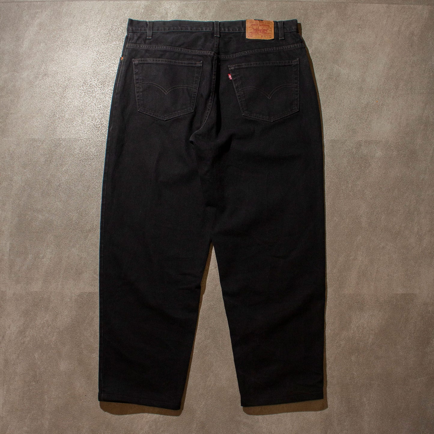 560 Relaxed Fit Black Denim Pants【W40×L30】