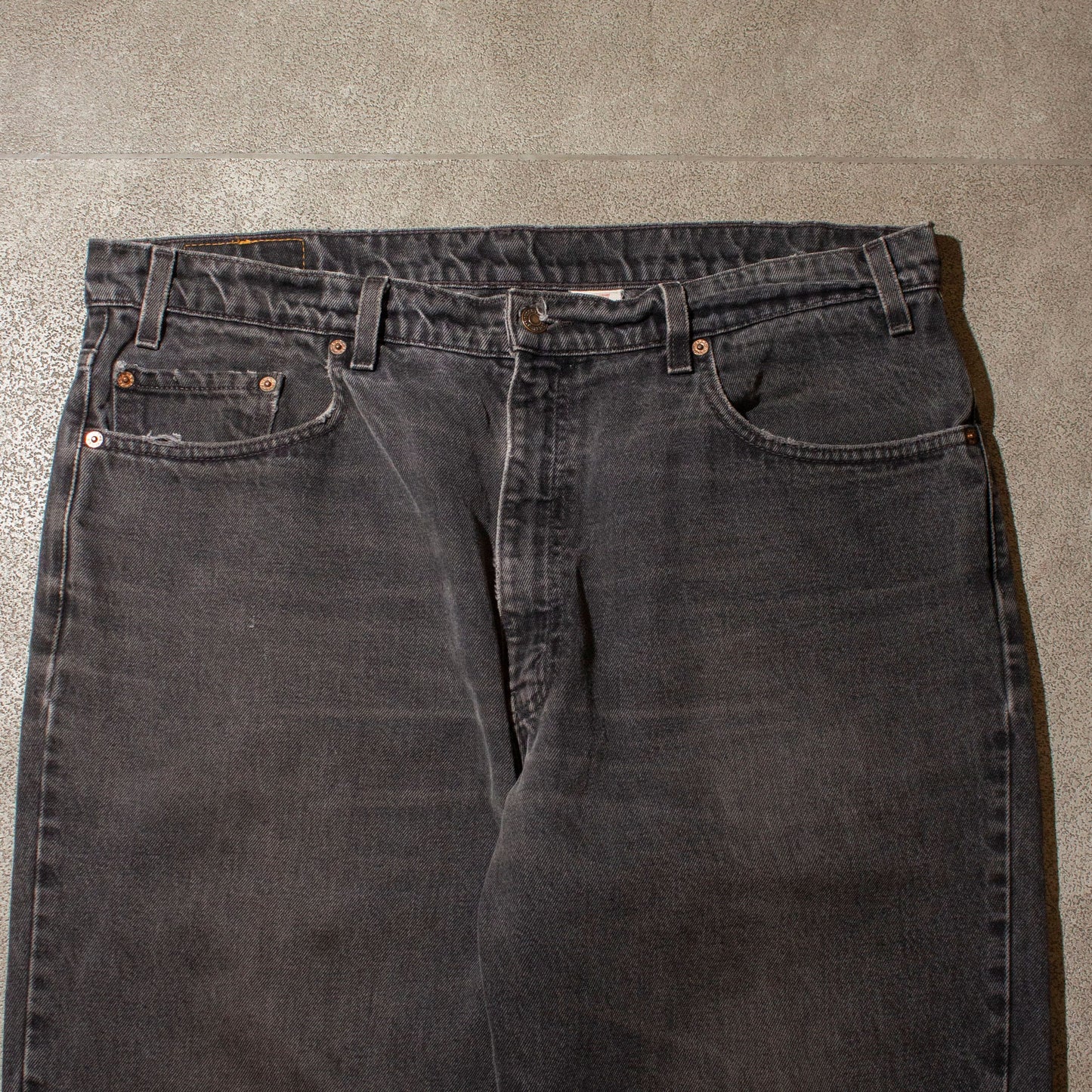 550 Relaxed Fit Black Denim Pants【W39×L29】