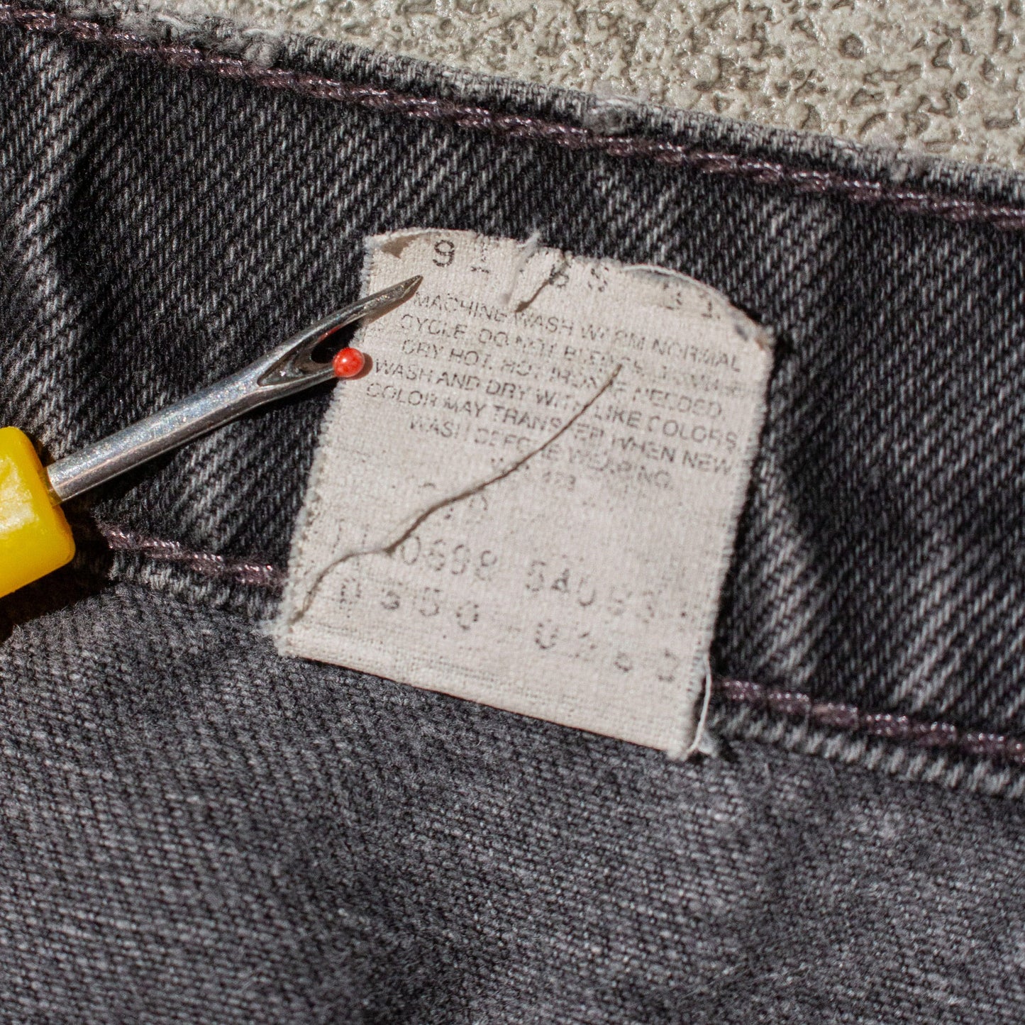 550 Relaxed Fit Black Denim Pants【W39×L29】