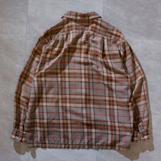 Open Collar Check Shirt