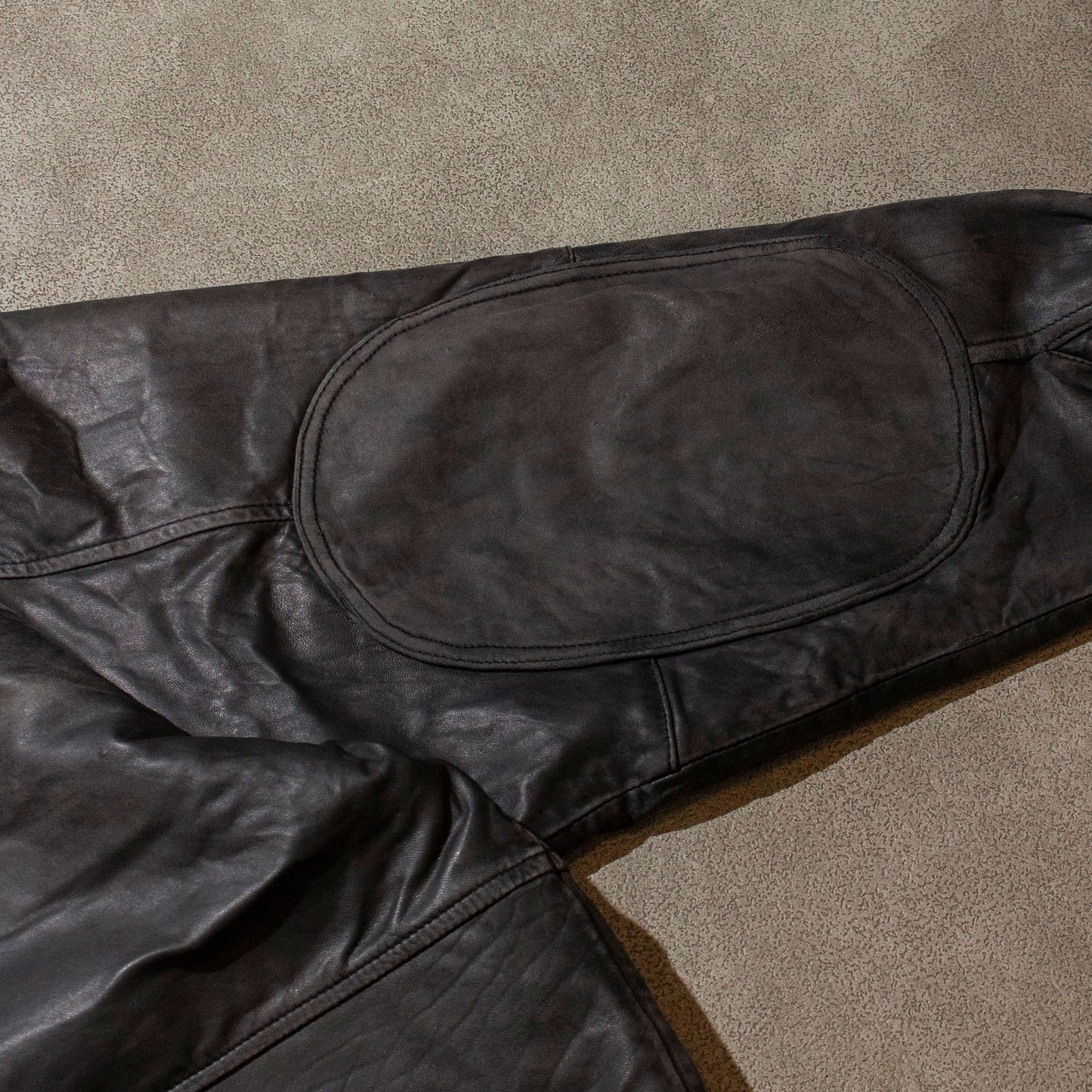 Stand Collar Leather Jacket【About XL】