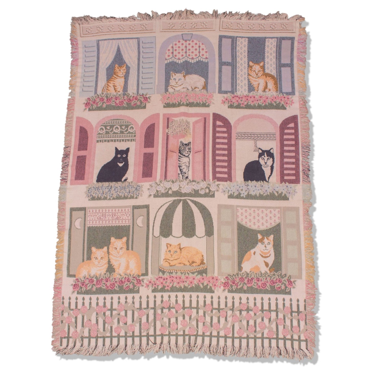 Many Cats Cotton Blanket