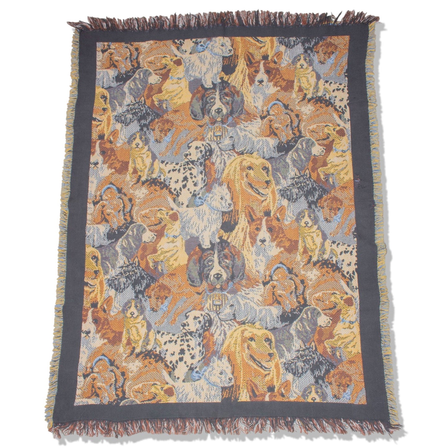 Many Dogs Cotton Blanket