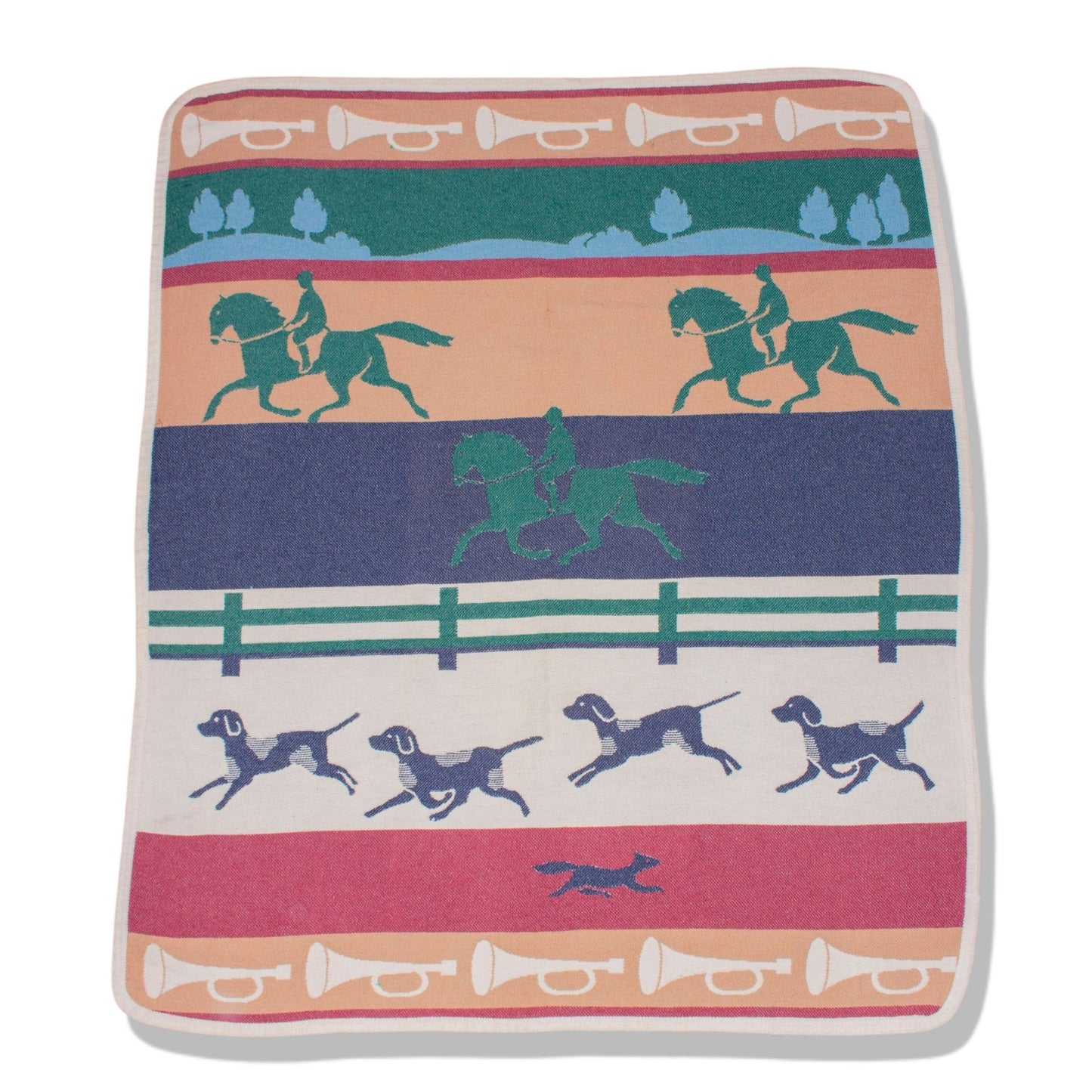 Fox Hunting Cotton Blanket