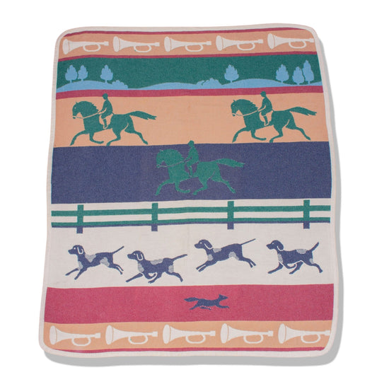 Fox Hunting Cotton Blanket