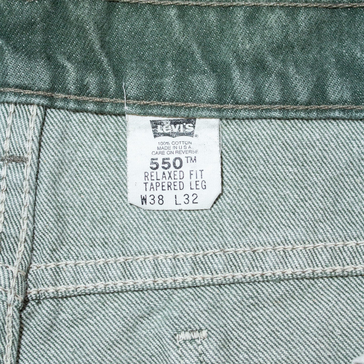 550 Relaxed Fit Tapared Leg Green【W38×L29】