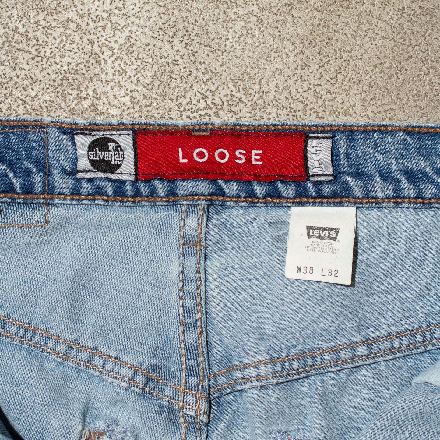 Silver Tab "LOOSE"【W38×L32】