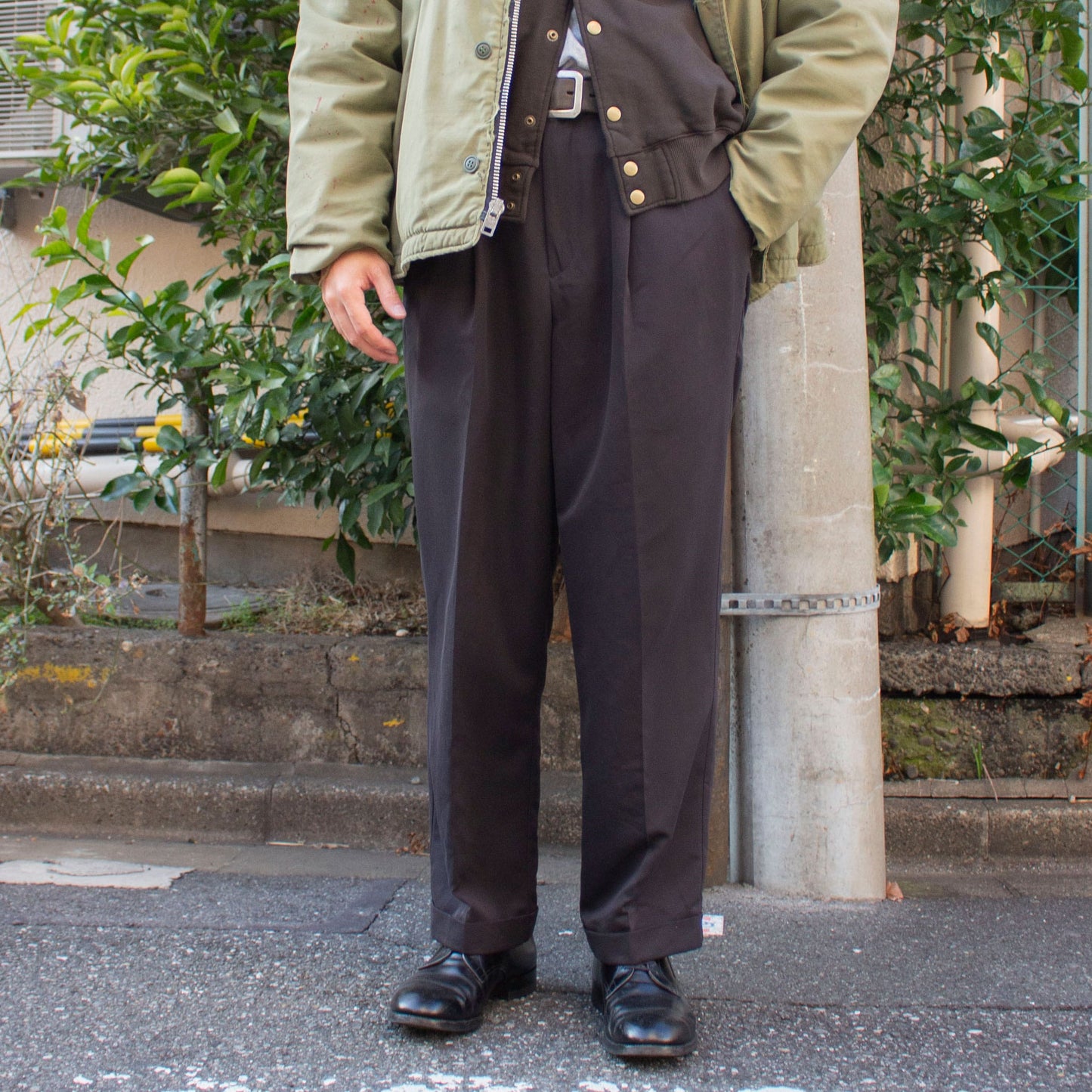 Poly 2tuck Slacks【W34/L29】