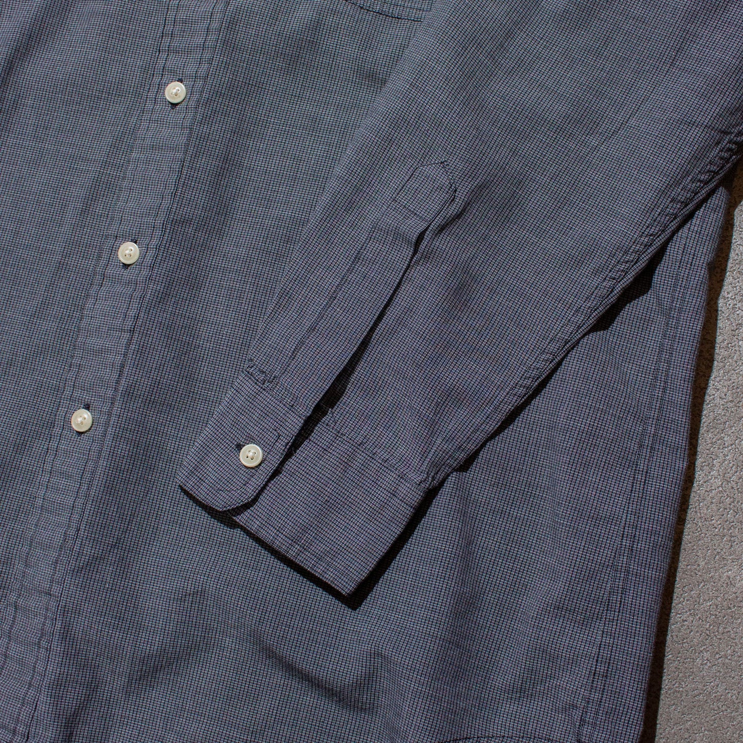 Cotton × Poly Check Shirt【L】