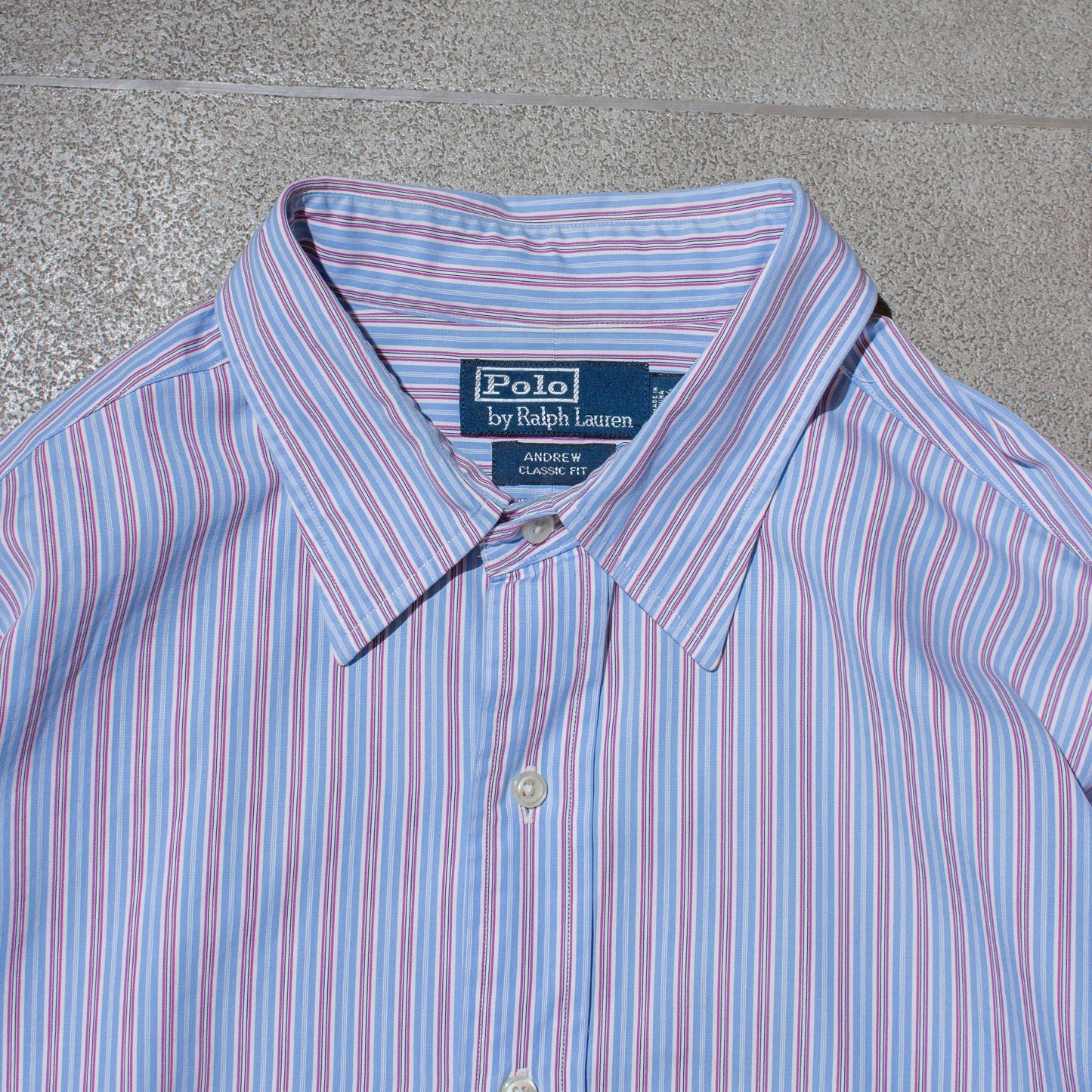 "Andrew" Custom Resized Stripe Shirt【About L】