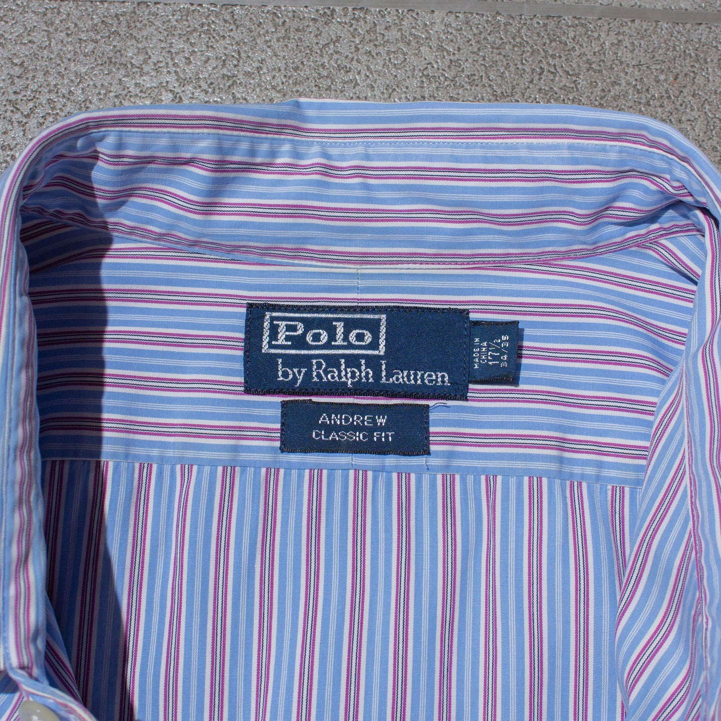 "Andrew" Custom Resized Stripe Shirt【About L】