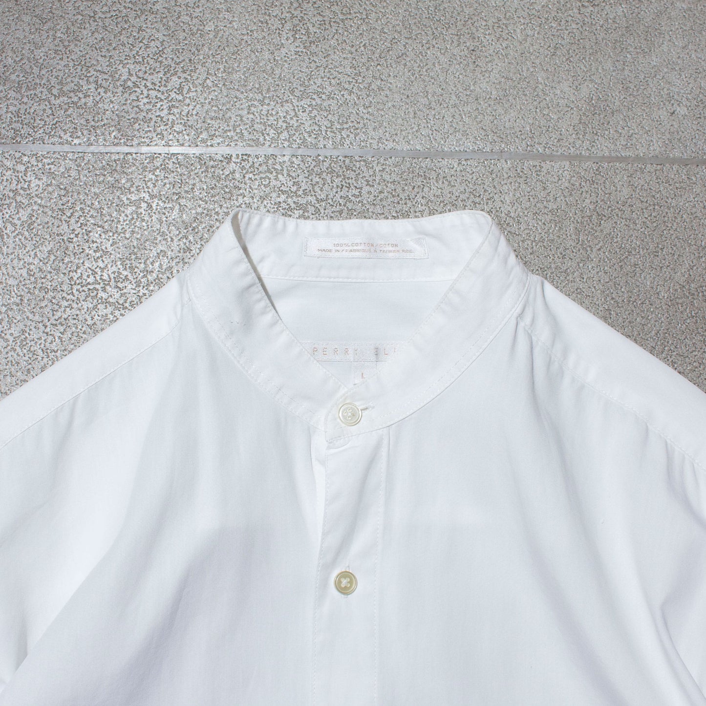 Band Collar Tuck Shirt【L】