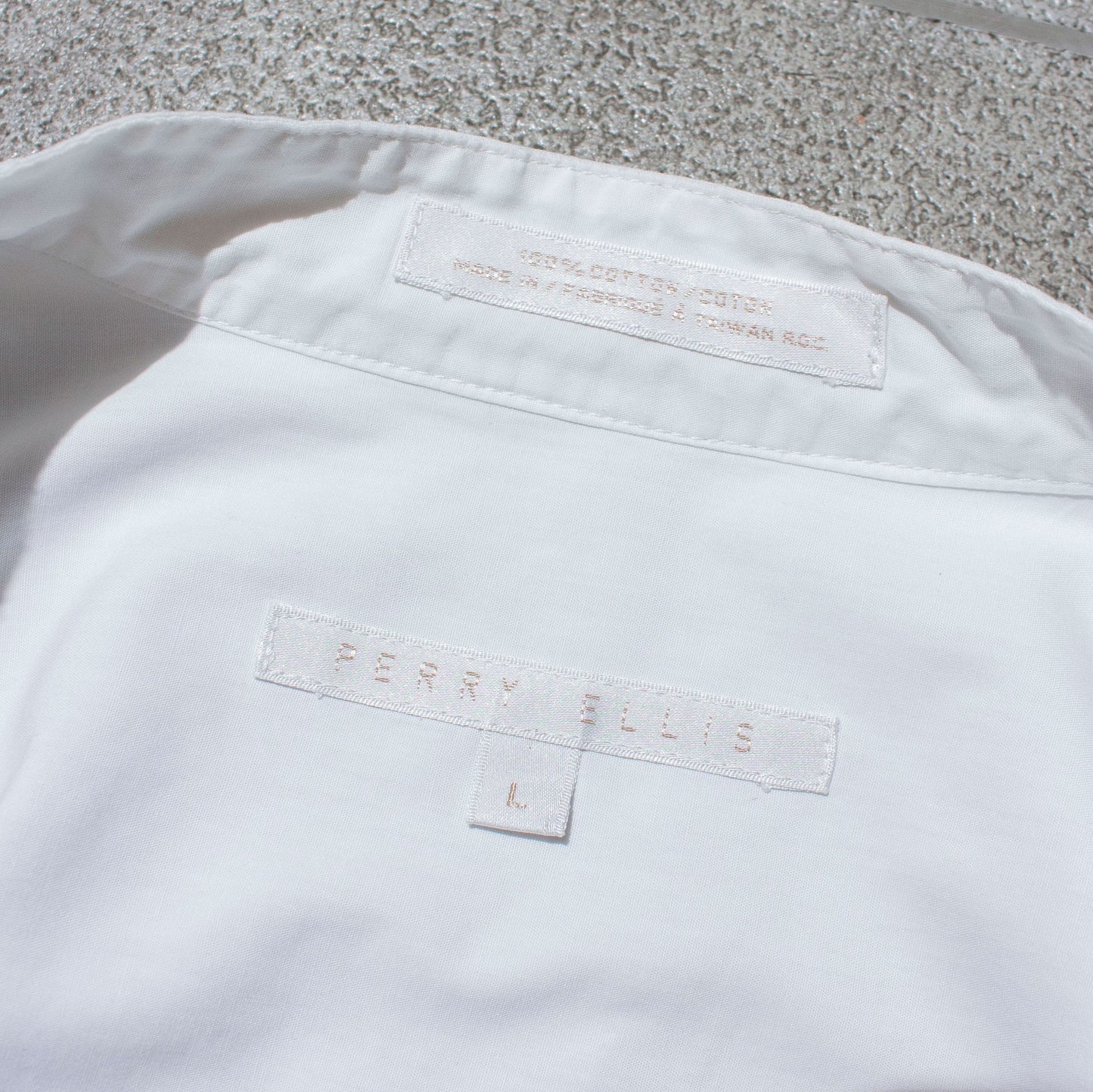 Band Collar Tuck Shirt【L】