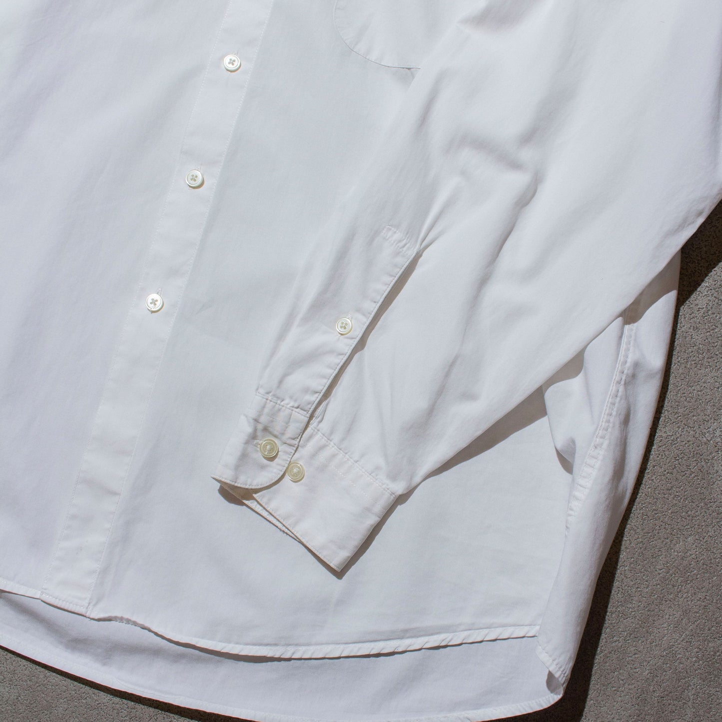 Band Collar Tuck Shirt【L】