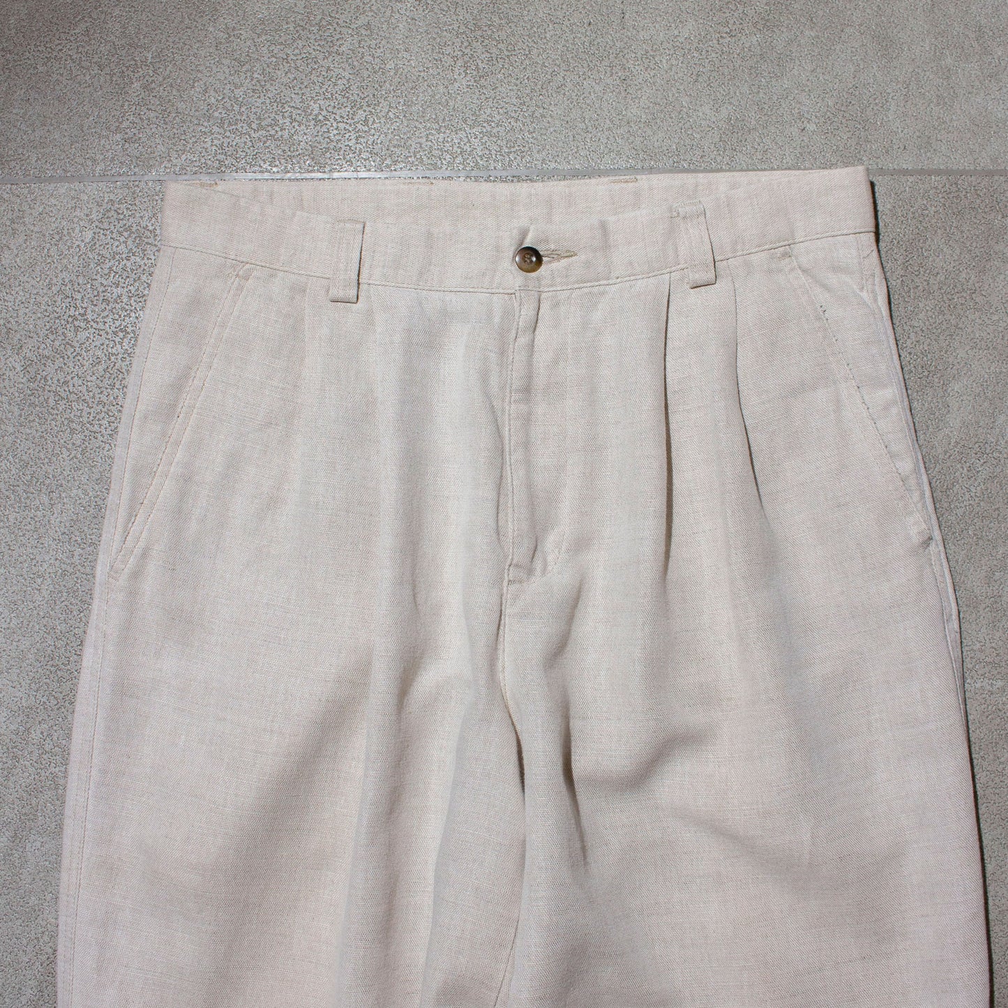 Cotton×Linen 2tuck Slacks【W32×L32】