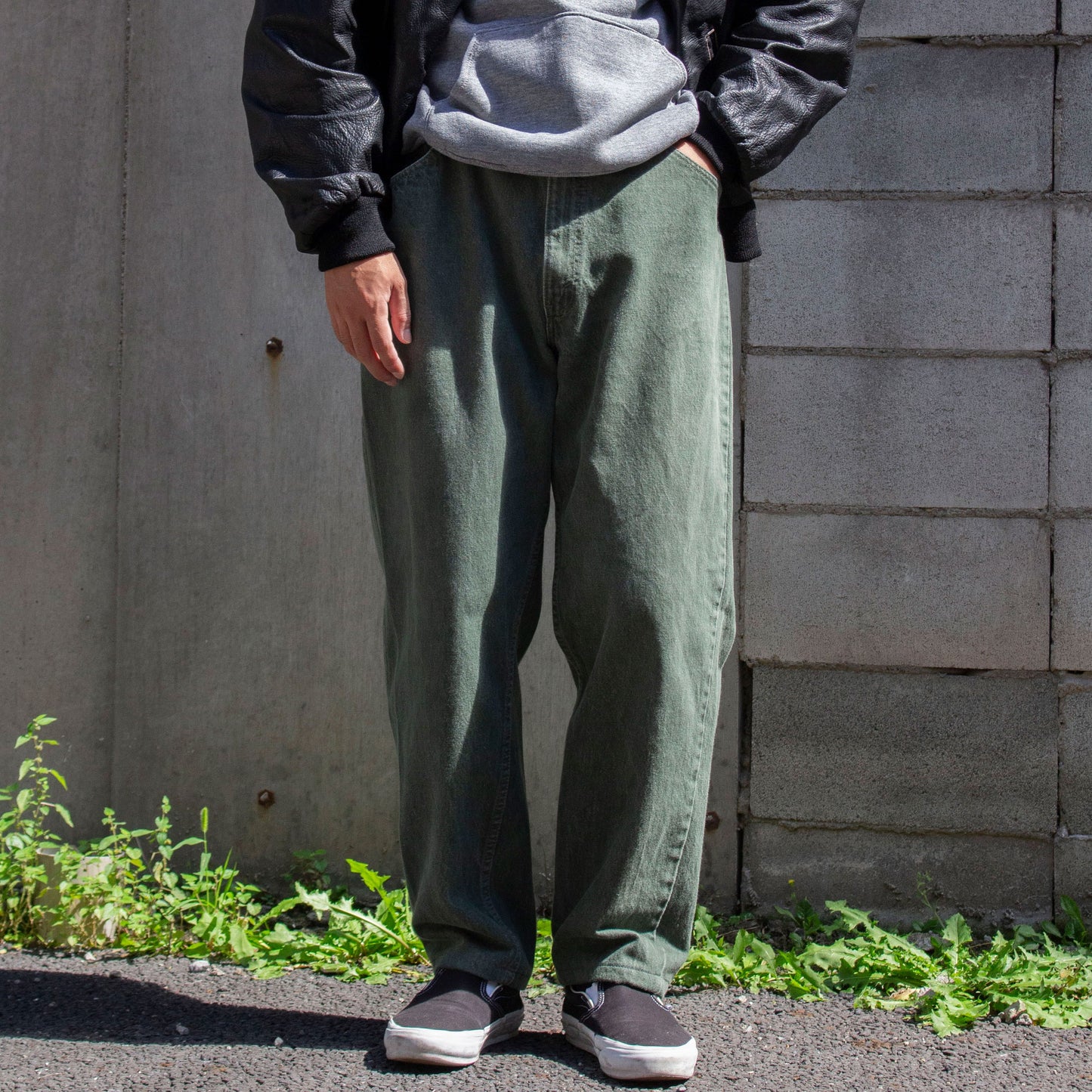 550 Relaxed Fit Tapared Leg Green【W38×L29】