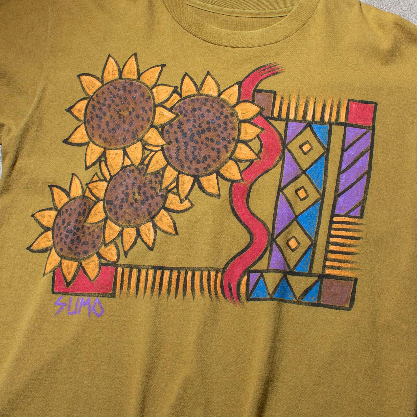 "Sunflower Art" T-shirt【About L】