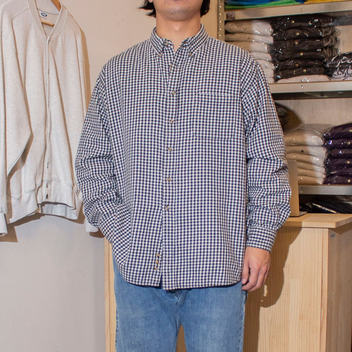 Gingham Check Flannel Shirt【XL】