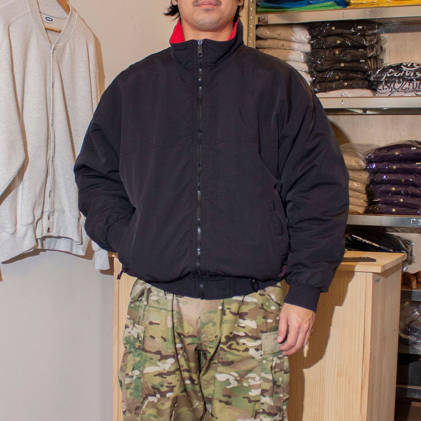 Fleece Lined Nylon Blouson【XL】