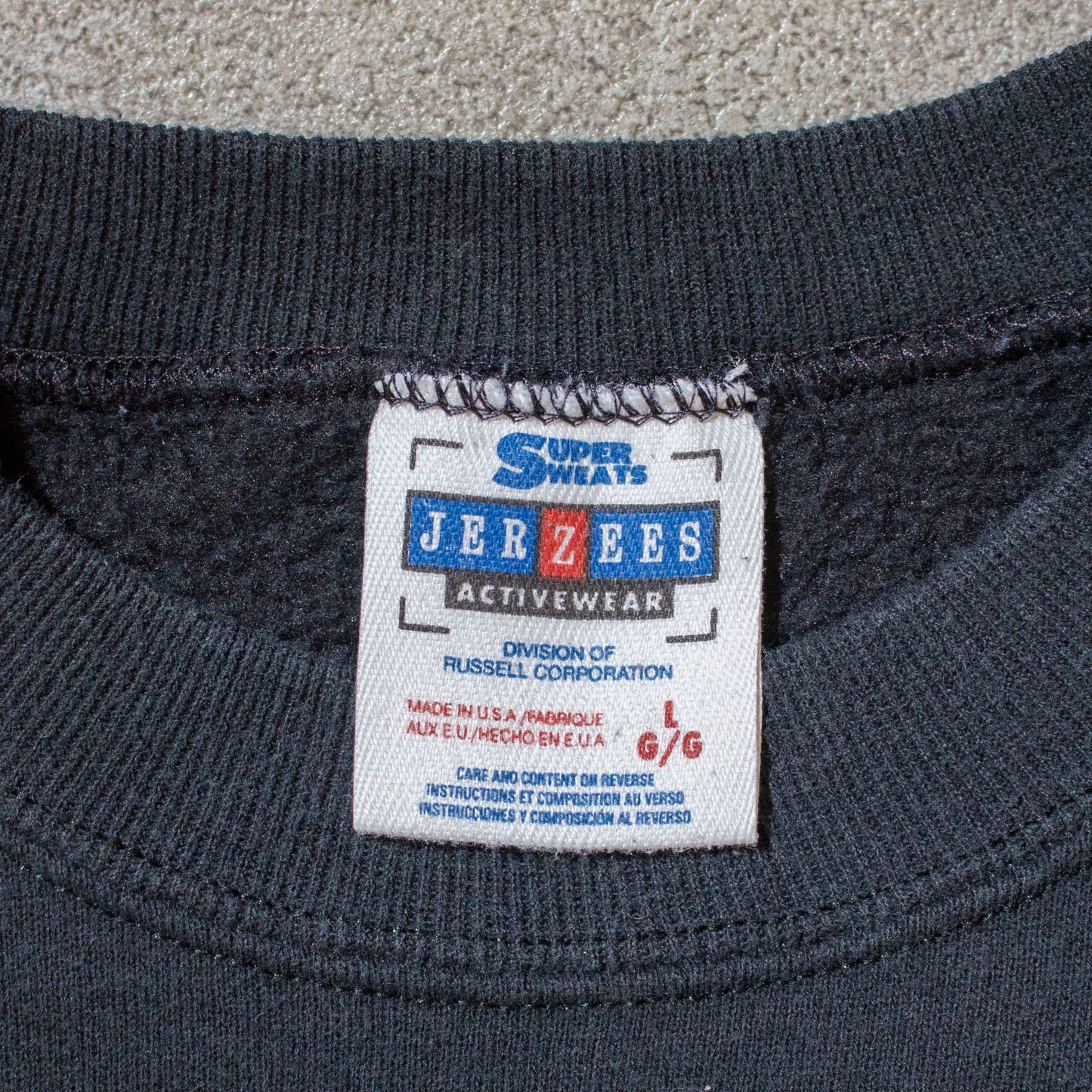 Crewneck Sweat BLK Made in U.S.A.【L】