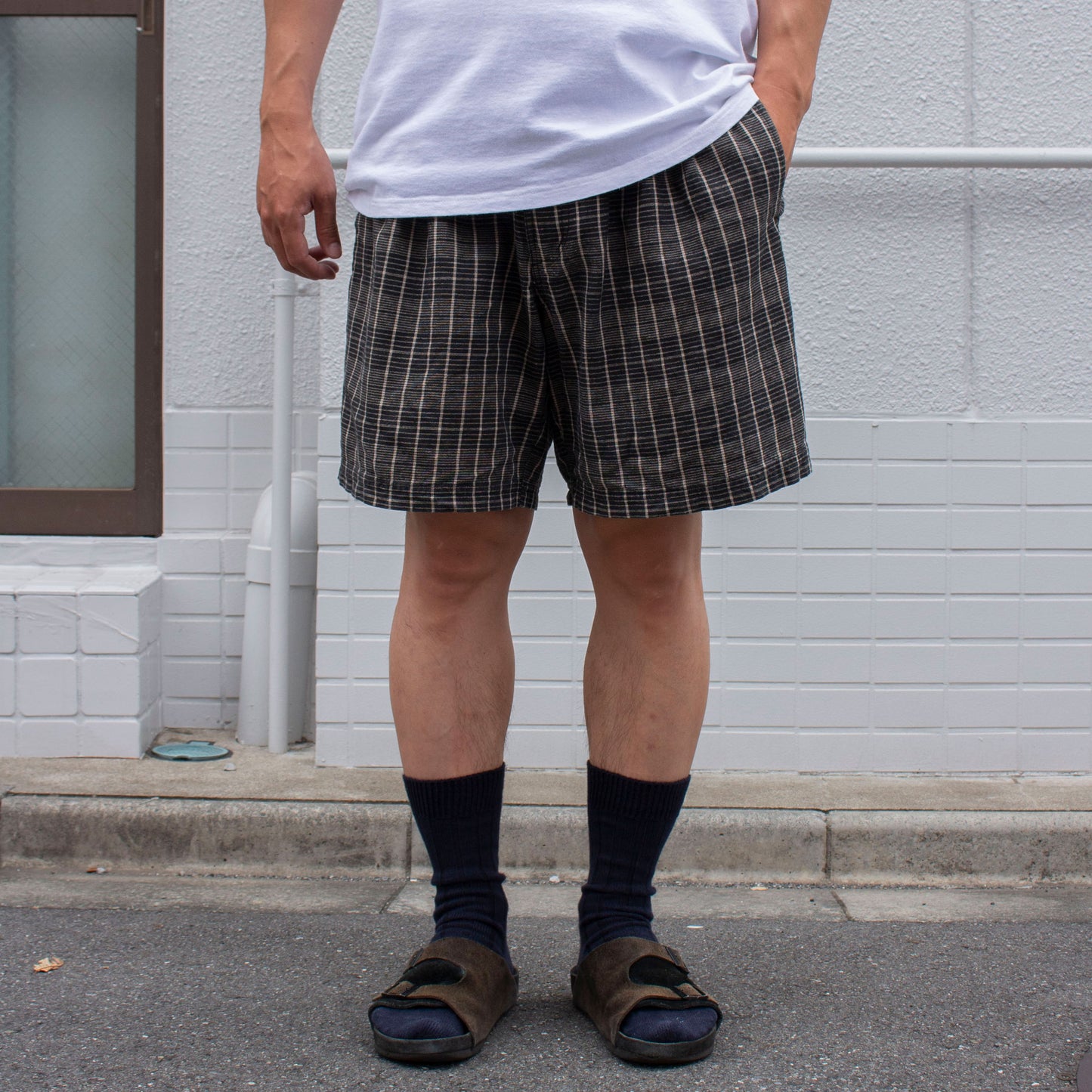 Cotton Check Shorts【36】