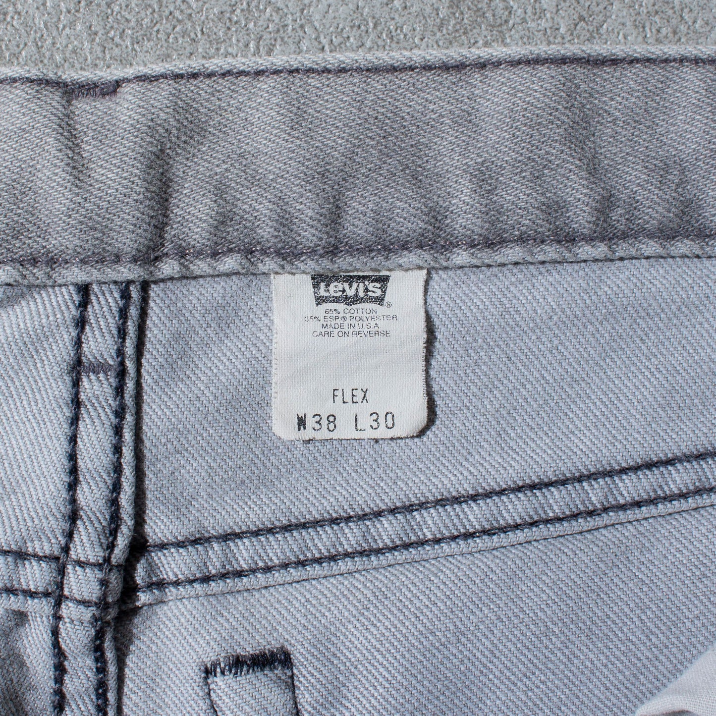 540 FLEX FIT "Yarn-dyed" Gray Denim Pants Made in USA