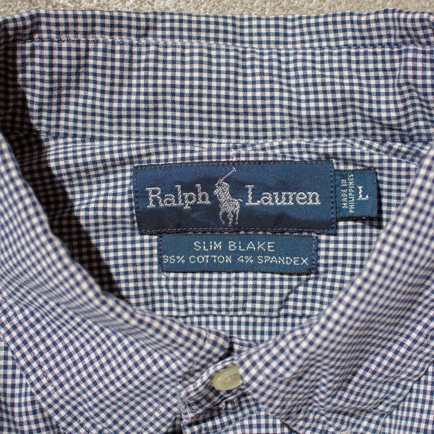 "Slim BLAKE" Gingham Check L/S Shirt【M】