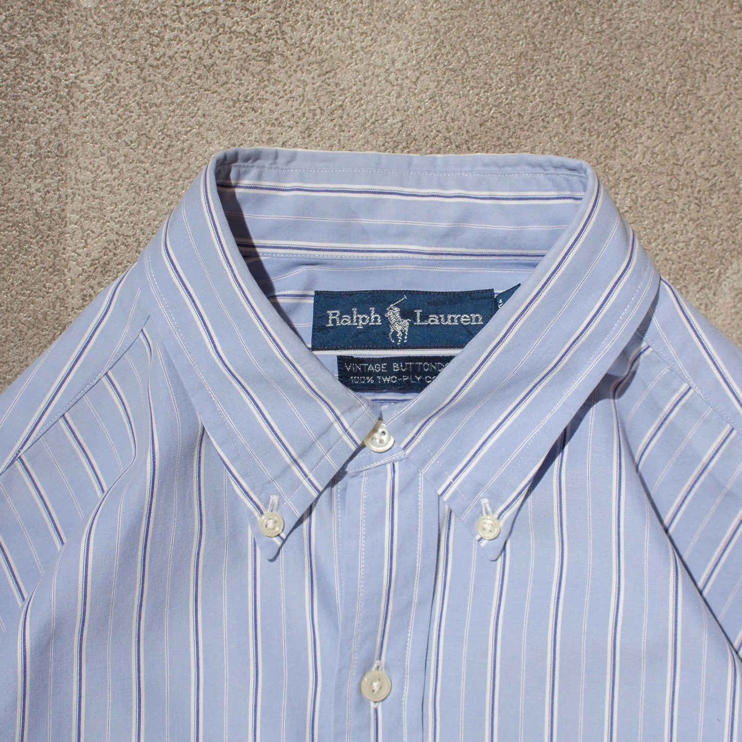 "VINTAGE BTTONDOWN" Stripe L/S Shirt【M】