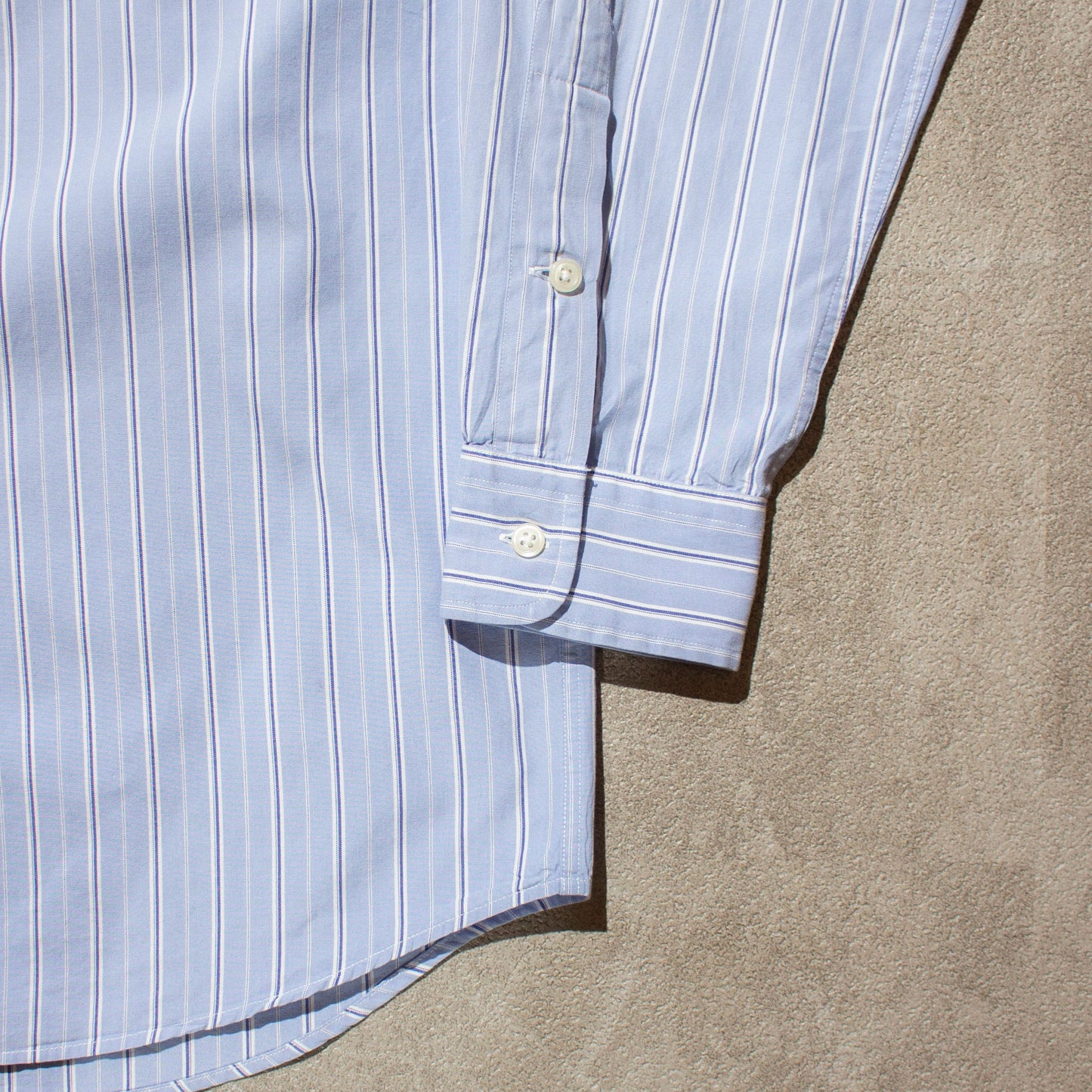 "VINTAGE BTTONDOWN" Stripe L/S Shirt【M】