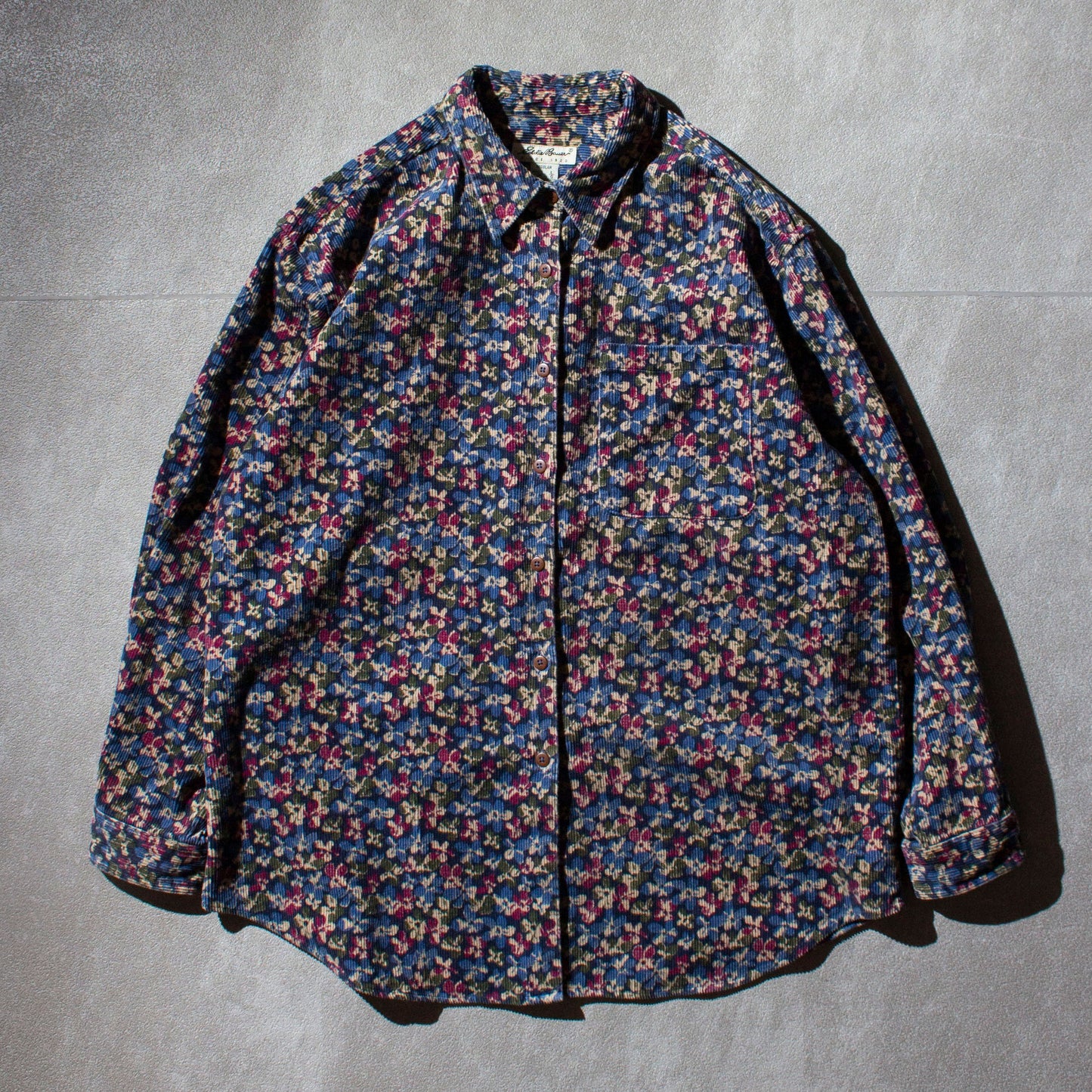 Floral Pattern Corduroy Shirt