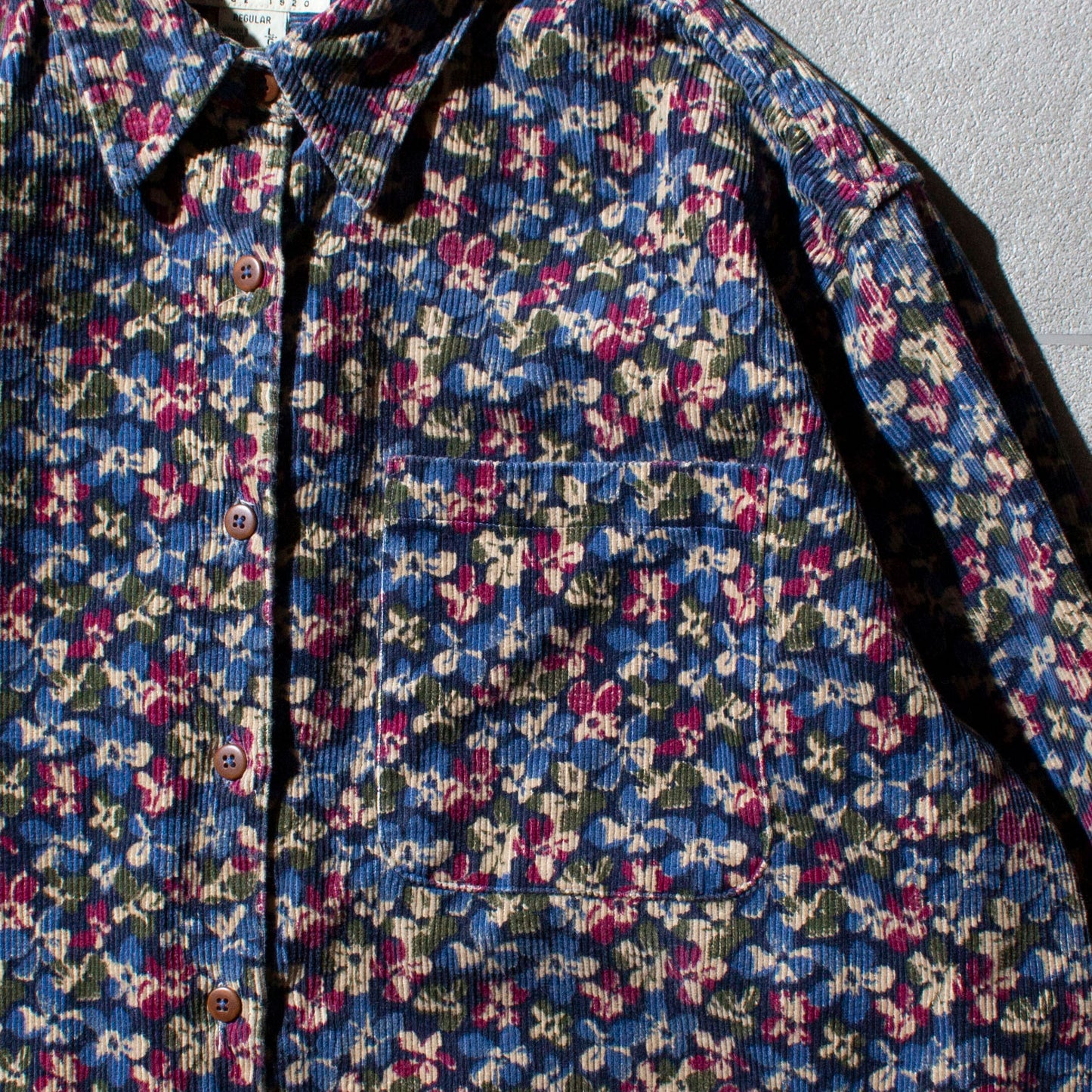 Floral Pattern Corduroy Shirt