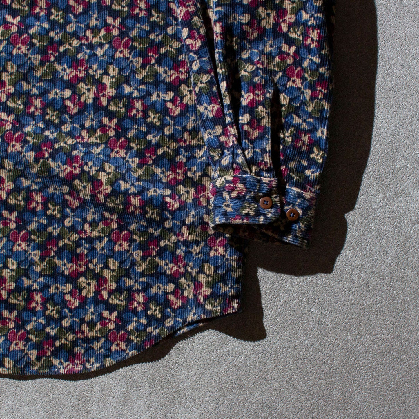 Floral Pattern Corduroy Shirt