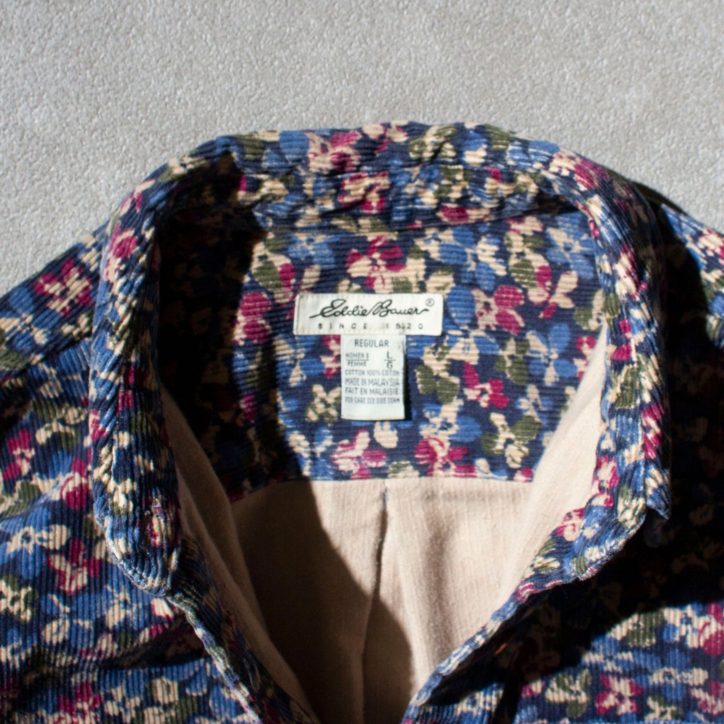 Floral Pattern Corduroy Shirt