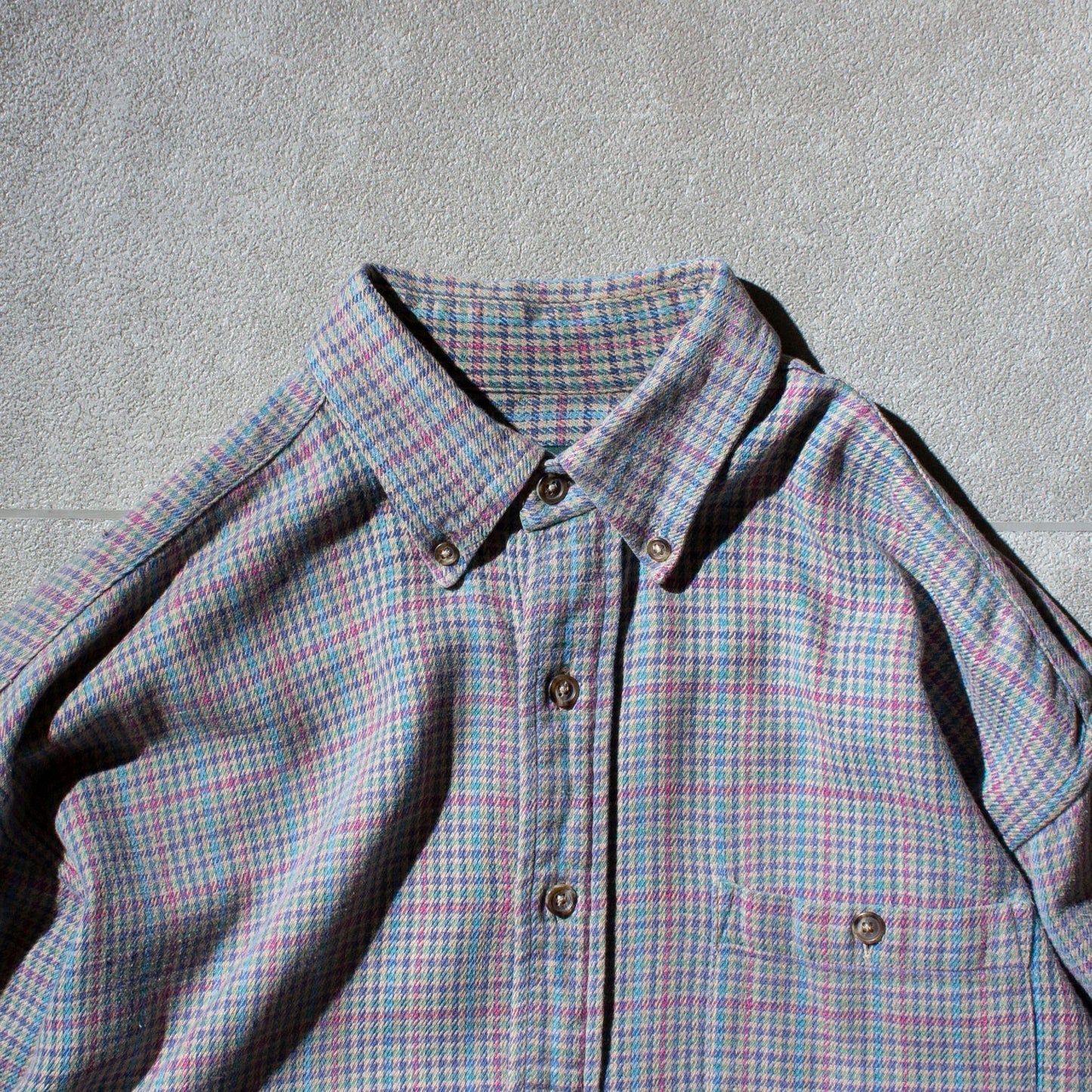 Houndtooth Cotton Flannnel Shirt