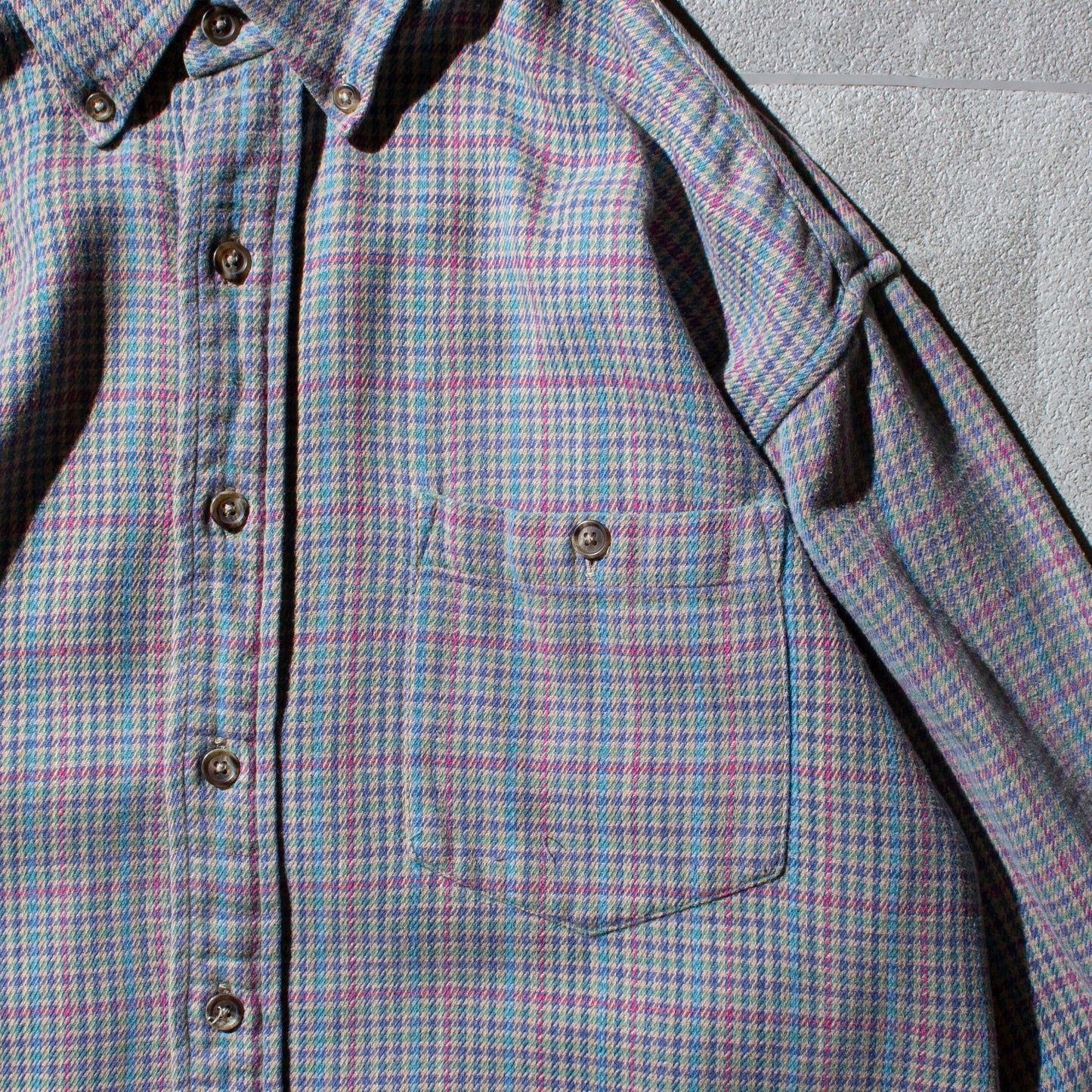 Houndtooth Cotton Flannnel Shirt